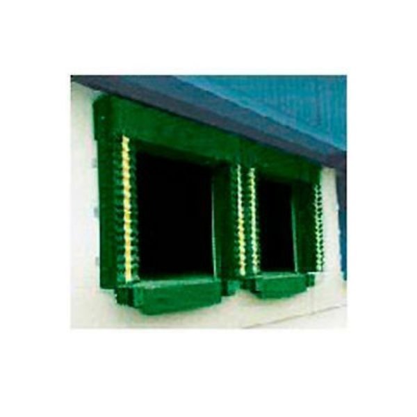 Chalfant Green Dock Door Seal Model 131 Heavy Duty 40 Ounce 8'W x 10'H with HD Wear Pleats, Chalfant Sewing Fabricators, Inc., Mfr#: 131-8X10P GRN